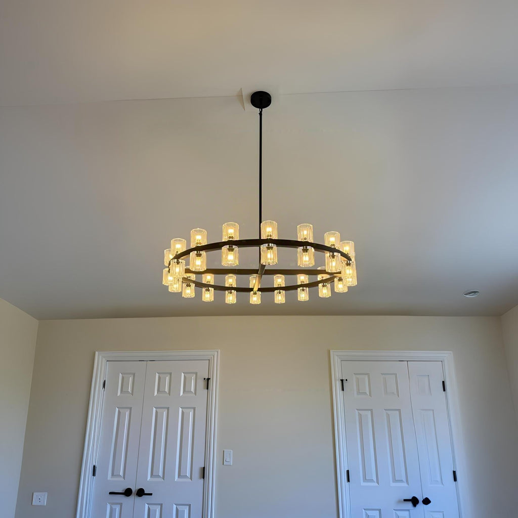 36 Inch Hexagonal Crystal Round Chandelier – Arcachon