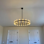 36 Inch Hexagonal Crystal Round Chandelier – Arcachon