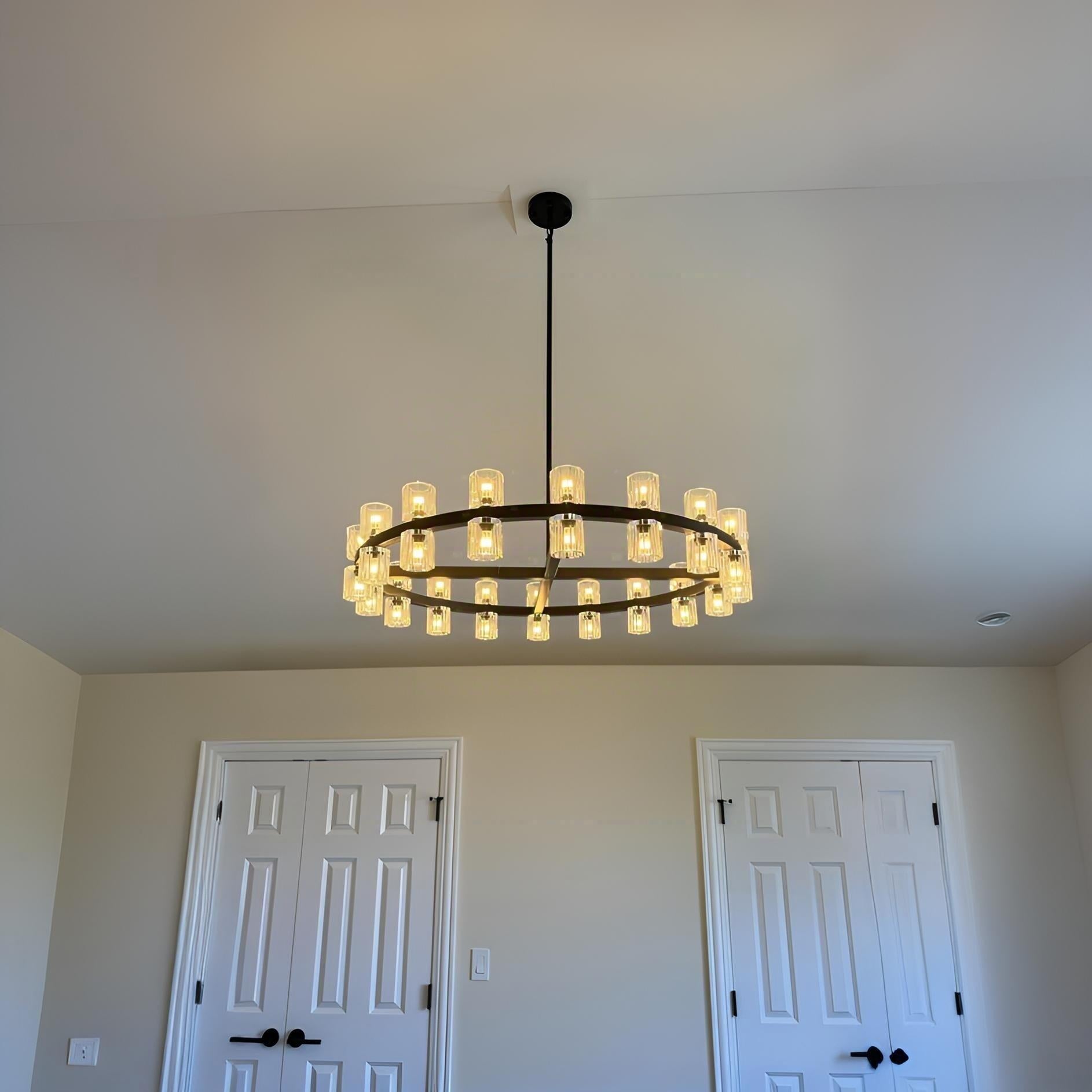 36 Inch Hexagonal Crystal Round Chandelier – Arcachon