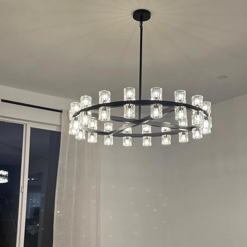 36 Inch Hexagonal Crystal Round Chandelier – Arcachon