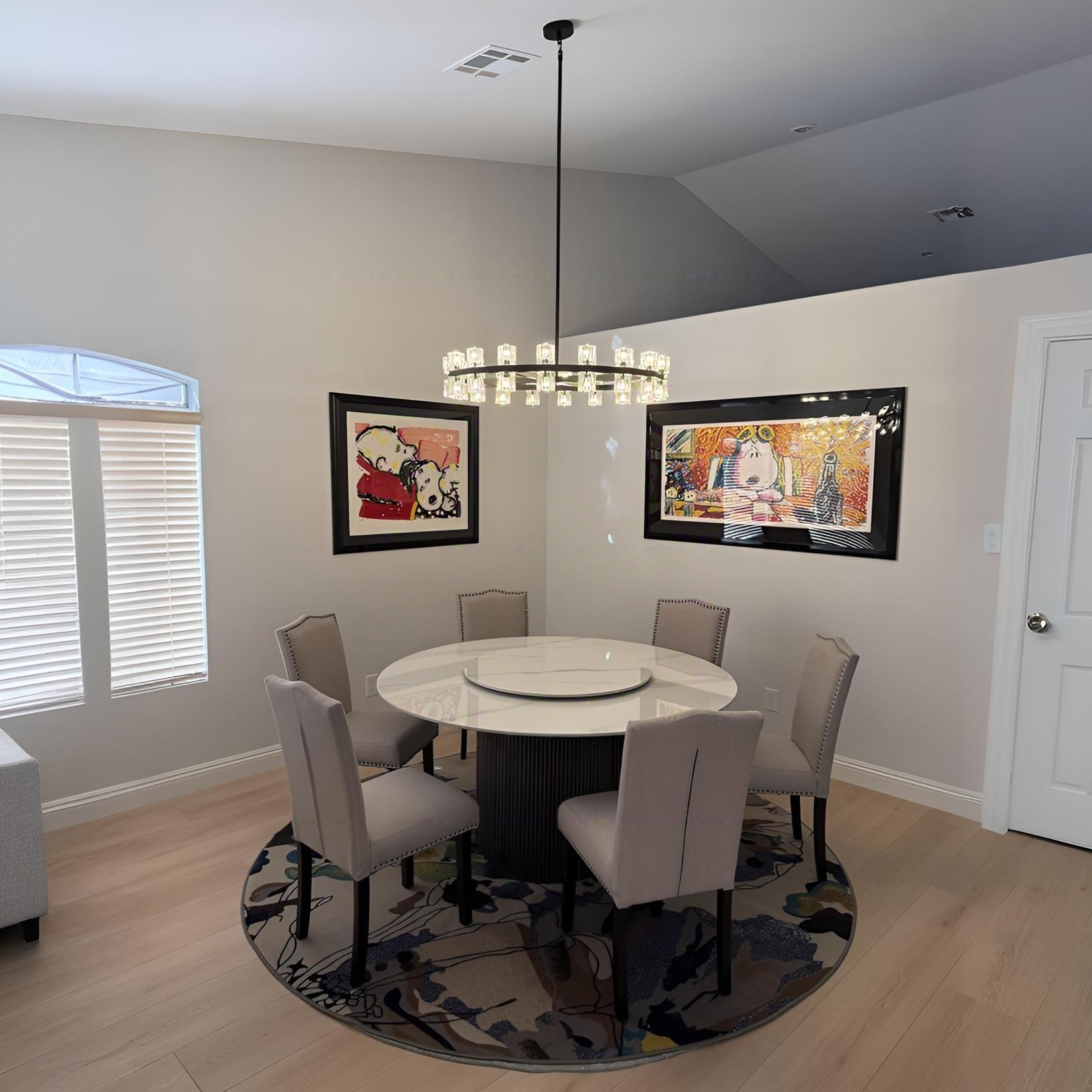 36 Inch Hexagonal Crystal Round Chandelier – Arcachon