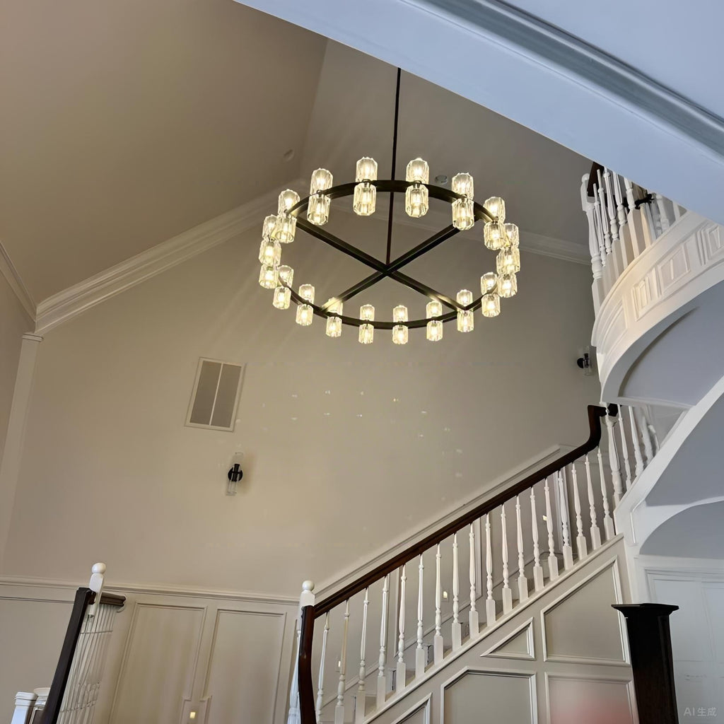 36 Inch Hexagonal Crystal Round Chandelier – Arcachon