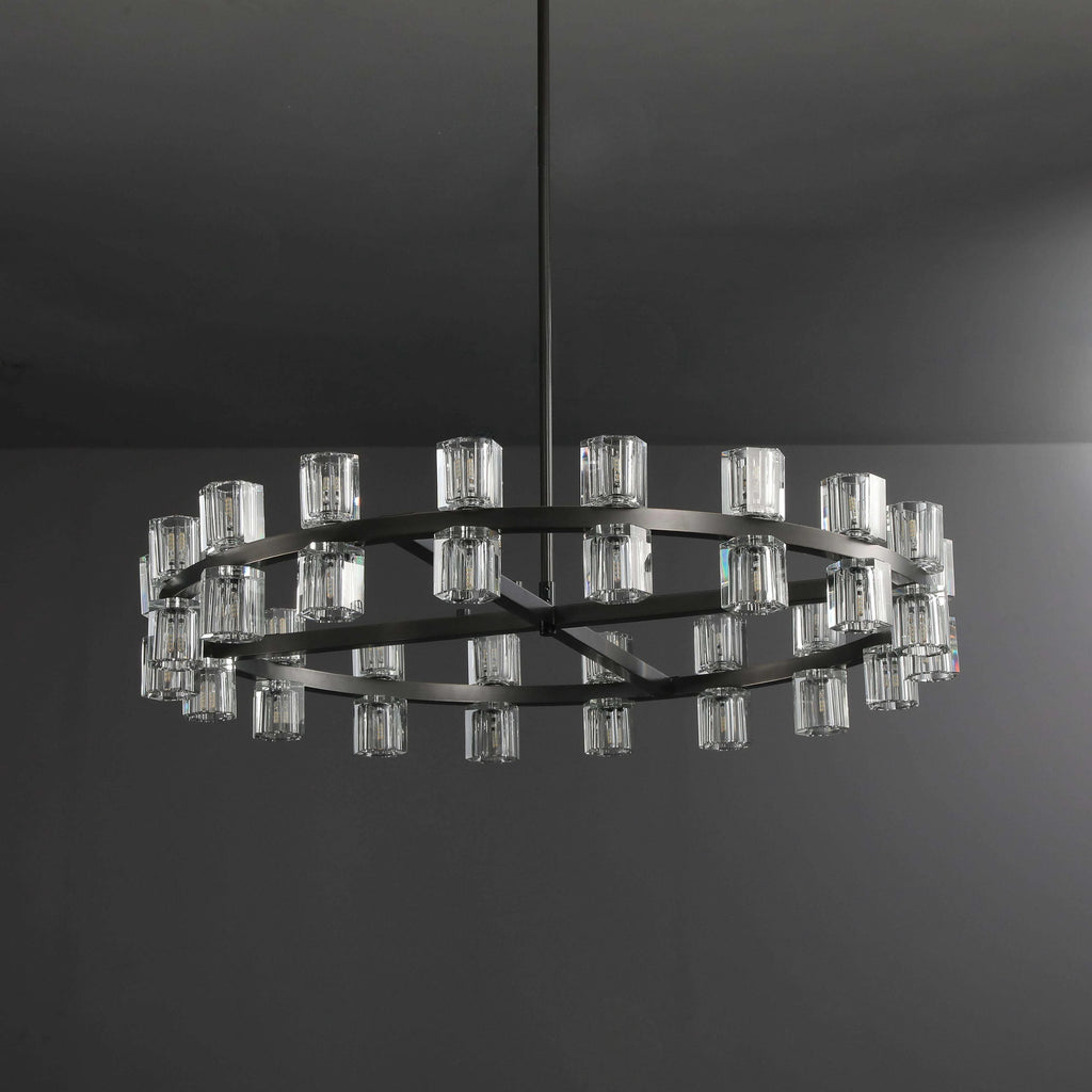 36 Inch Modern Crystal Wheel Chandelier – Arcachon
