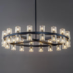 36 Inch Hexagonal Crystal Round Chandelier – Arcachon