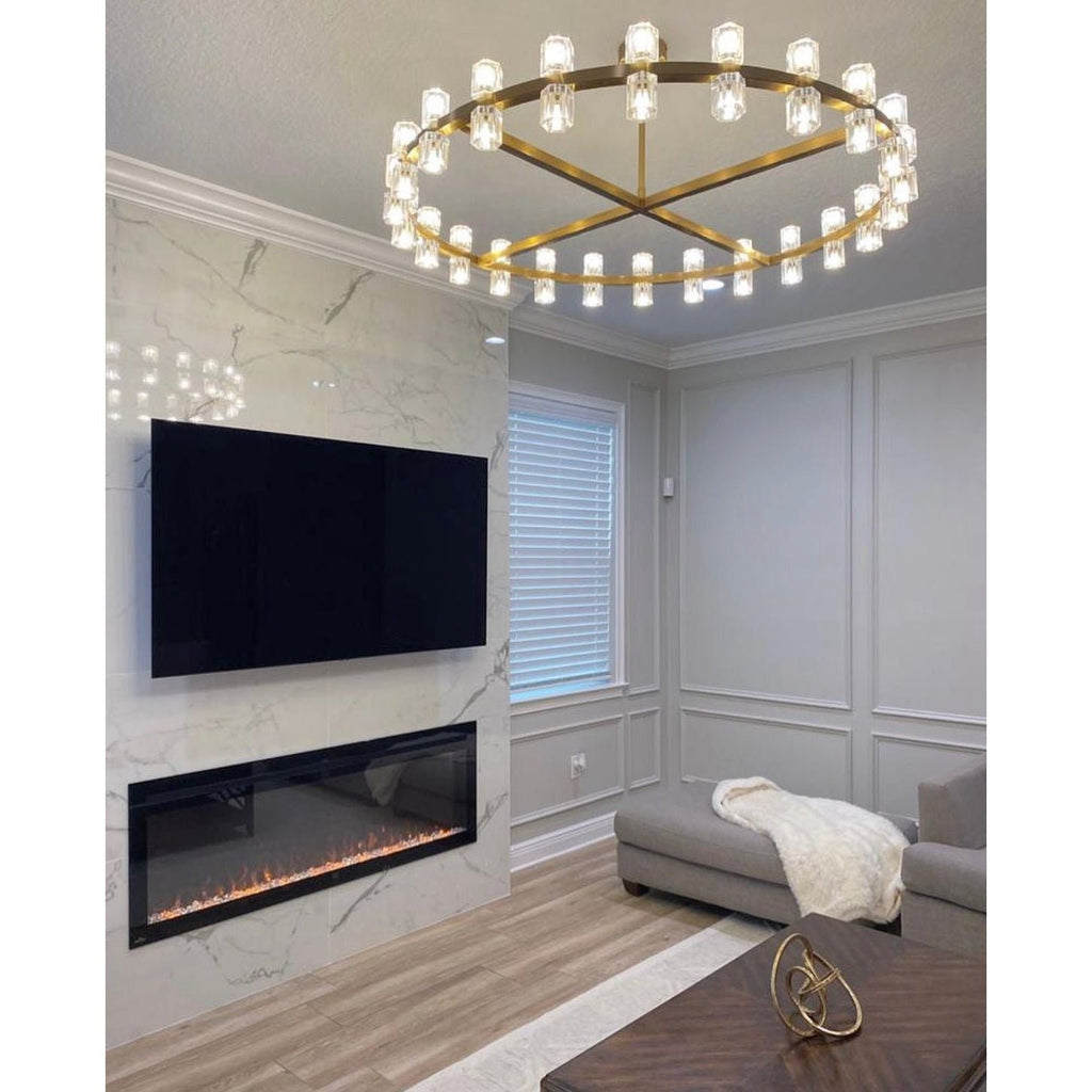 48 Inch Hexagonal Crystal Round Chandelier – Arcachon
