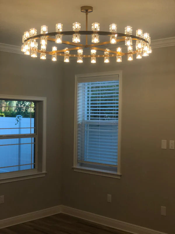 48 Inch Hexagonal Crystal Round Chandelier – Arcachon