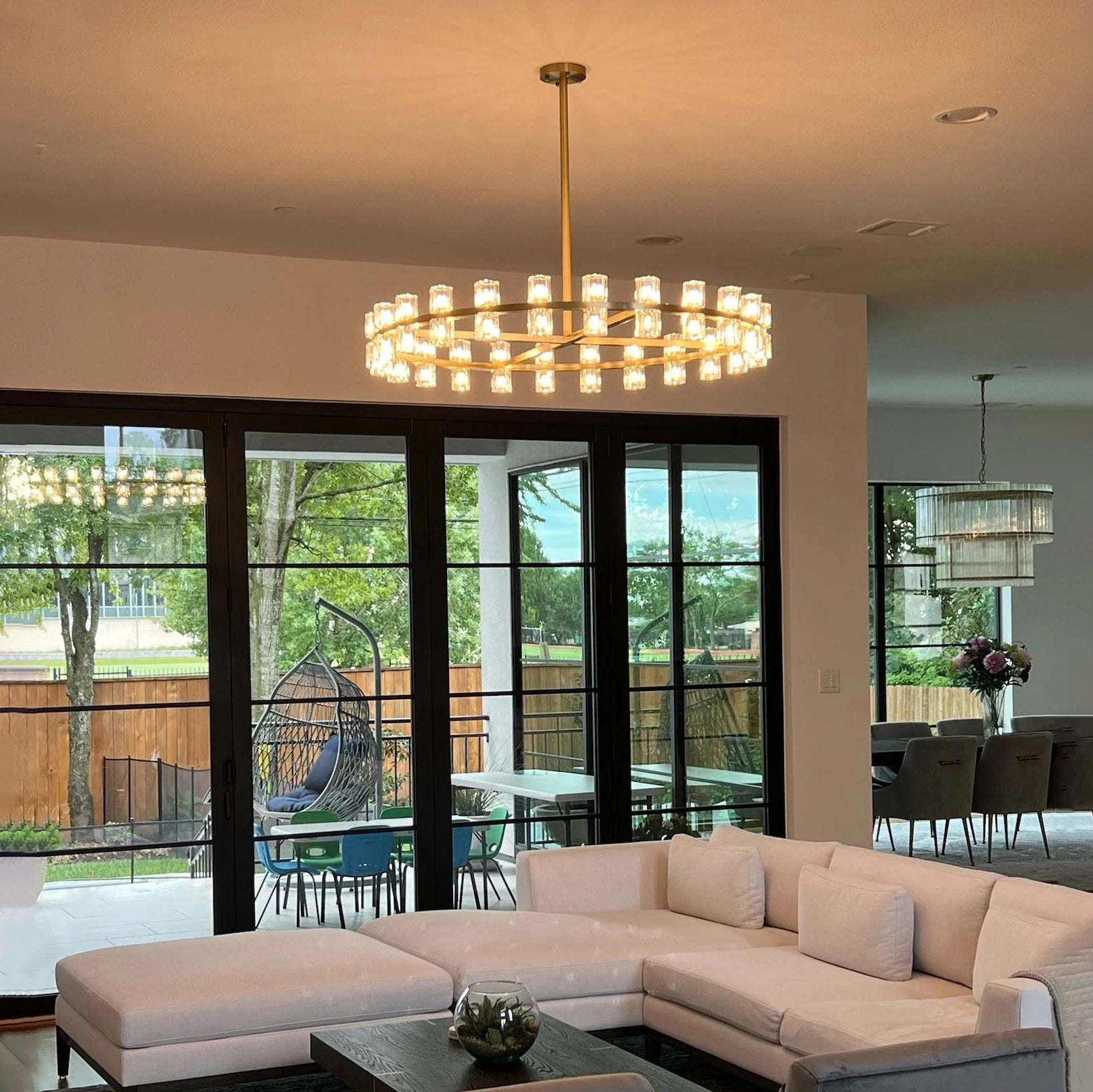 48 Inch Wheel Crystal Pillar Candle Chandelier – Arcachon