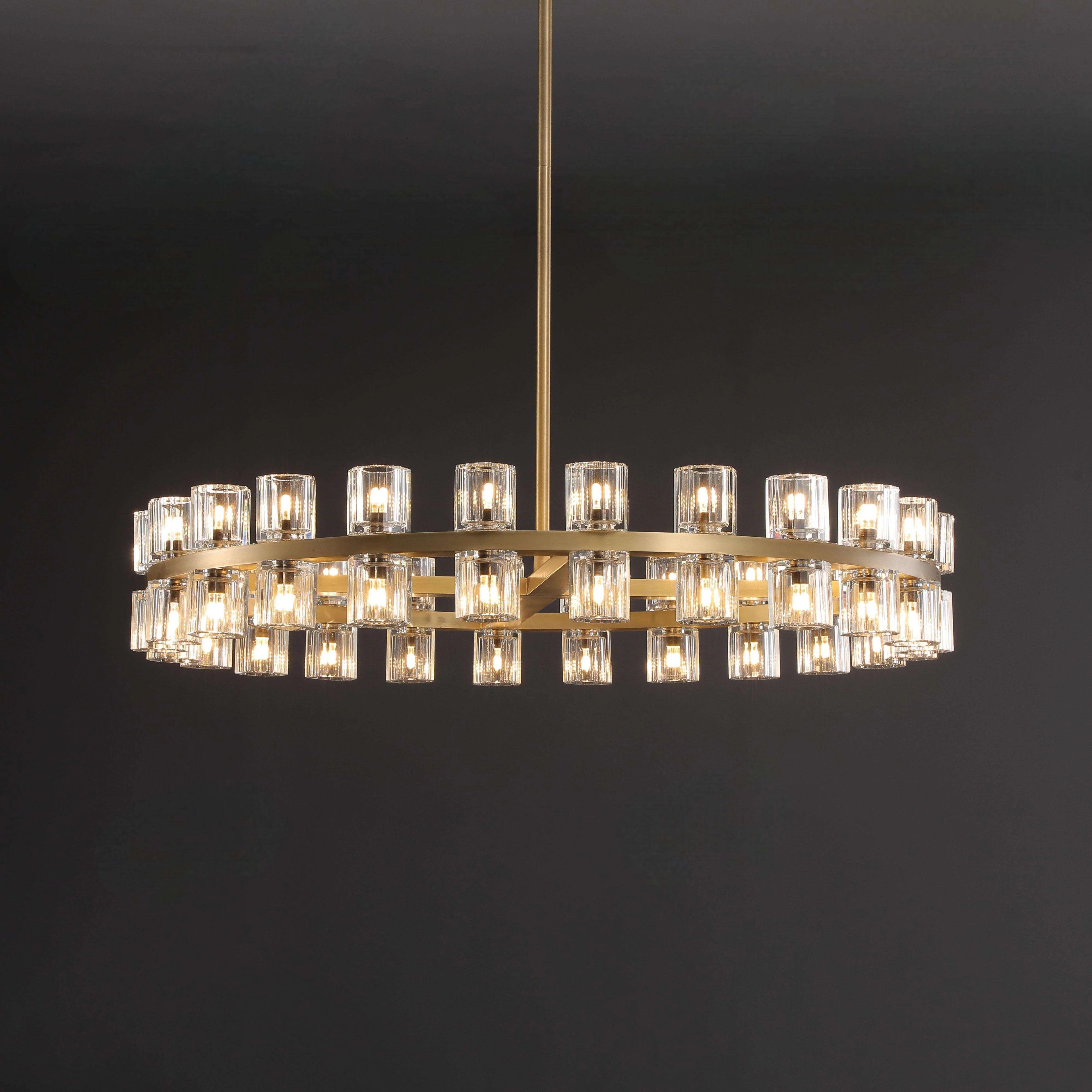 48 Inch Modern Crystal Wheel Chandelier – Arcachon