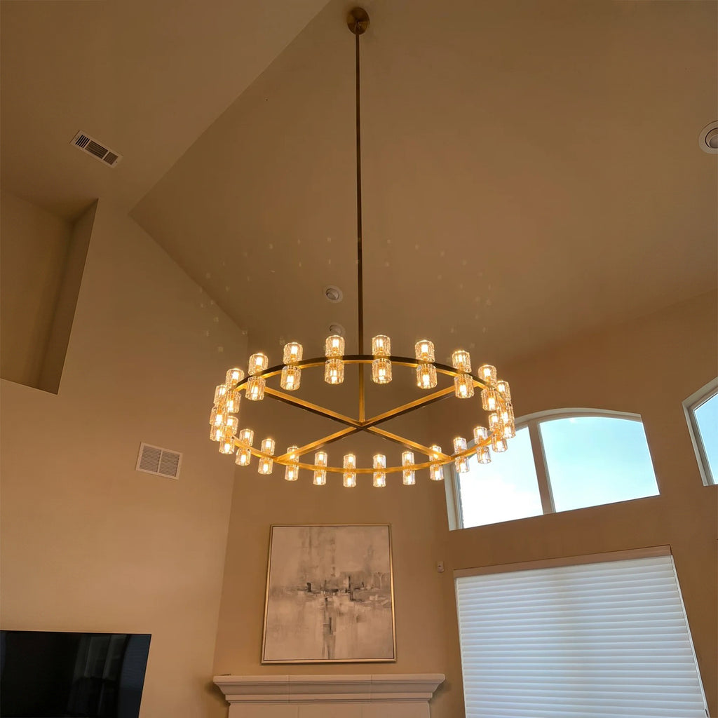 48 Inch Modern Crystal Wheel Chandelier – Arcachon