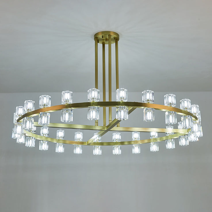48 Inch Hexagonal Crystal Round Chandelier – Arcachon
