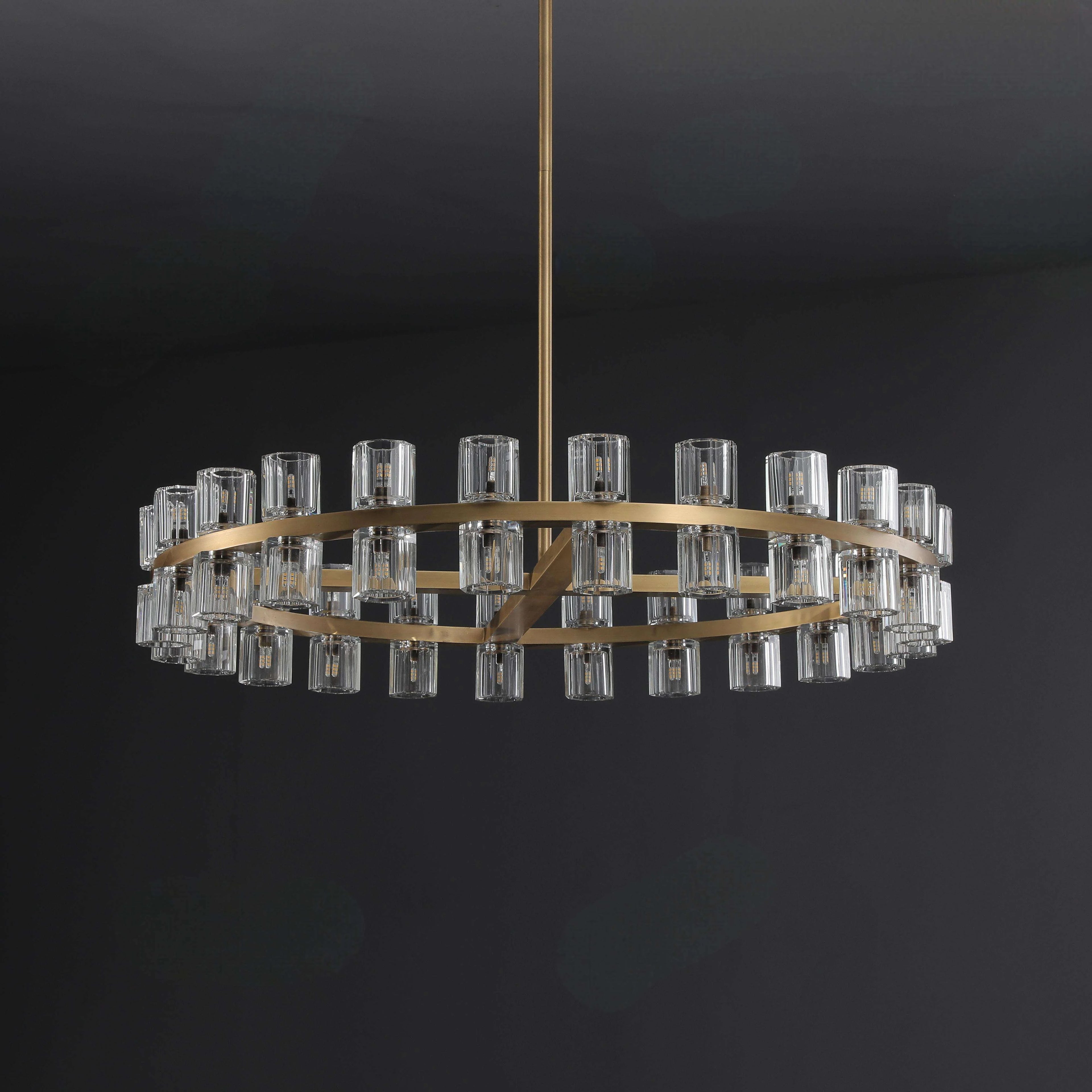48 Inch Modern Crystal Wheel Chandelier – Arcachon