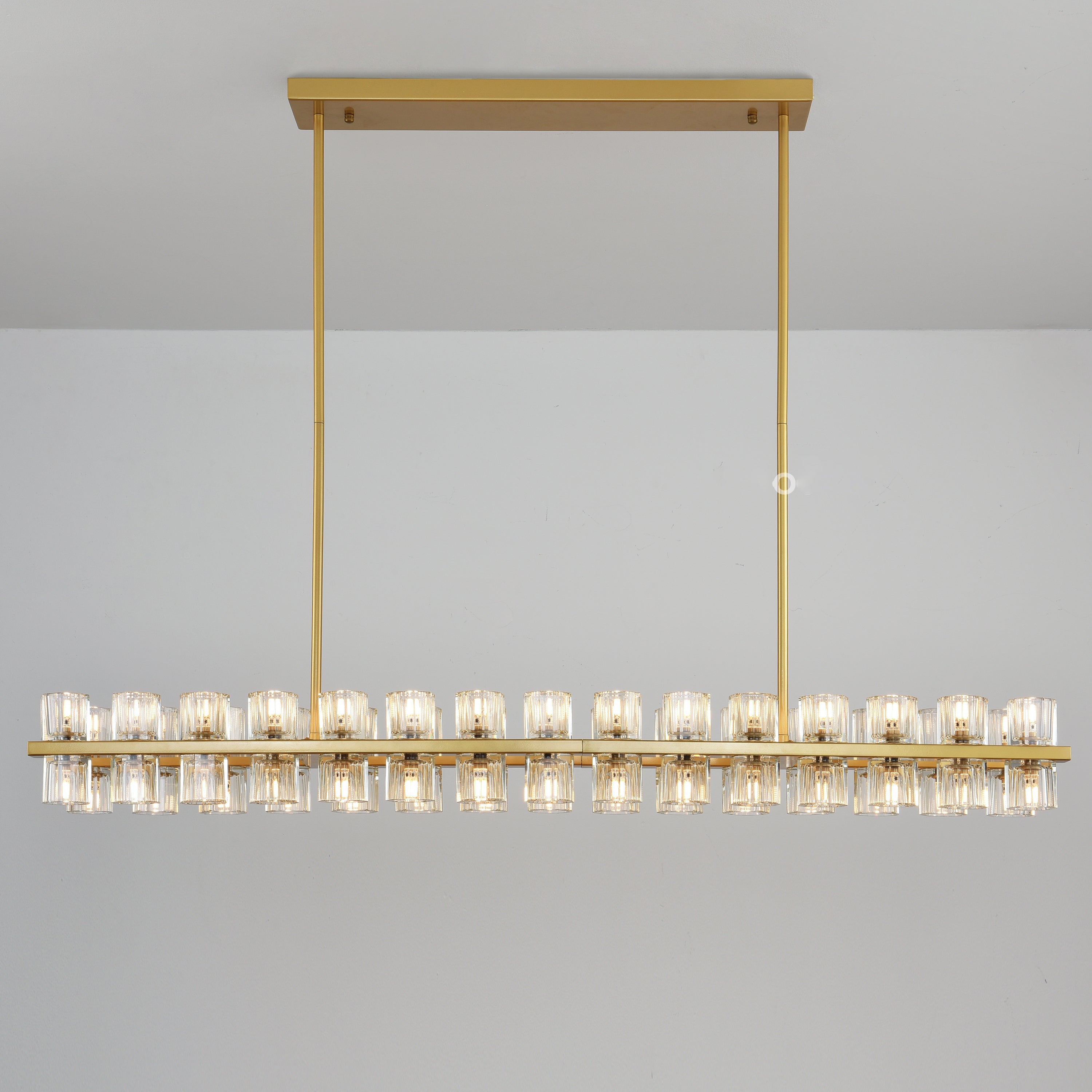 54 Inch Hexagonal Crystal Linear Chandelier – Arcachon
