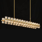 54 Inch Hexagonal Crystal Linear Chandelier – Arcachon