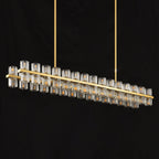54 Inch Hexagonal Crystal Linear Chandelier – Arcachon