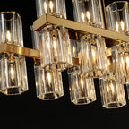 54 Inch Hexagonal Crystal Linear Chandelier – Arcachon