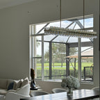 54 Inch Hexagonal Crystal Linear Chandelier – Arcachon