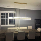 54 Inch Hexagonal Crystal Linear Chandelier – Arcachon