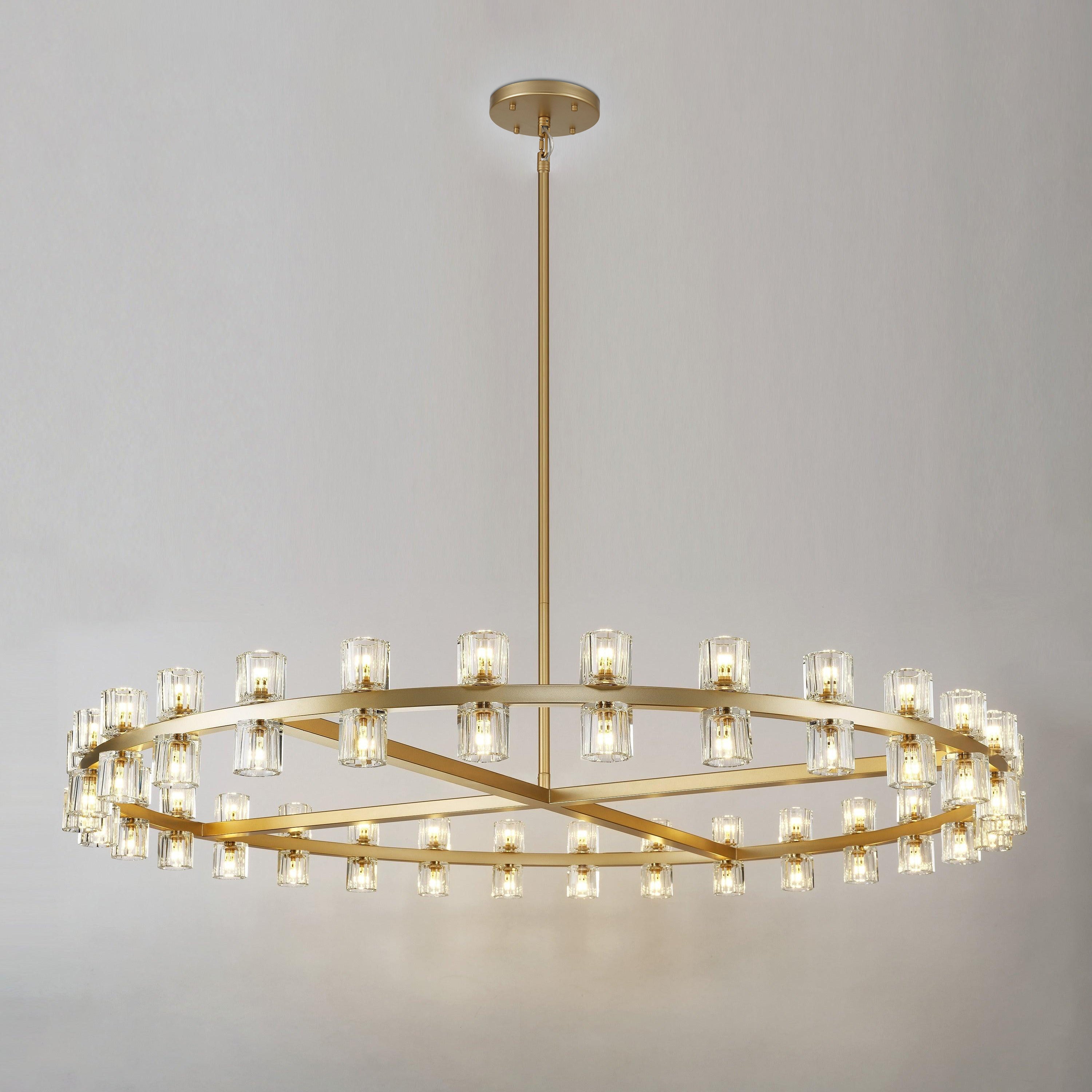 60 Inch Hexagonal Crystal Round Chandelier – Arcachon
