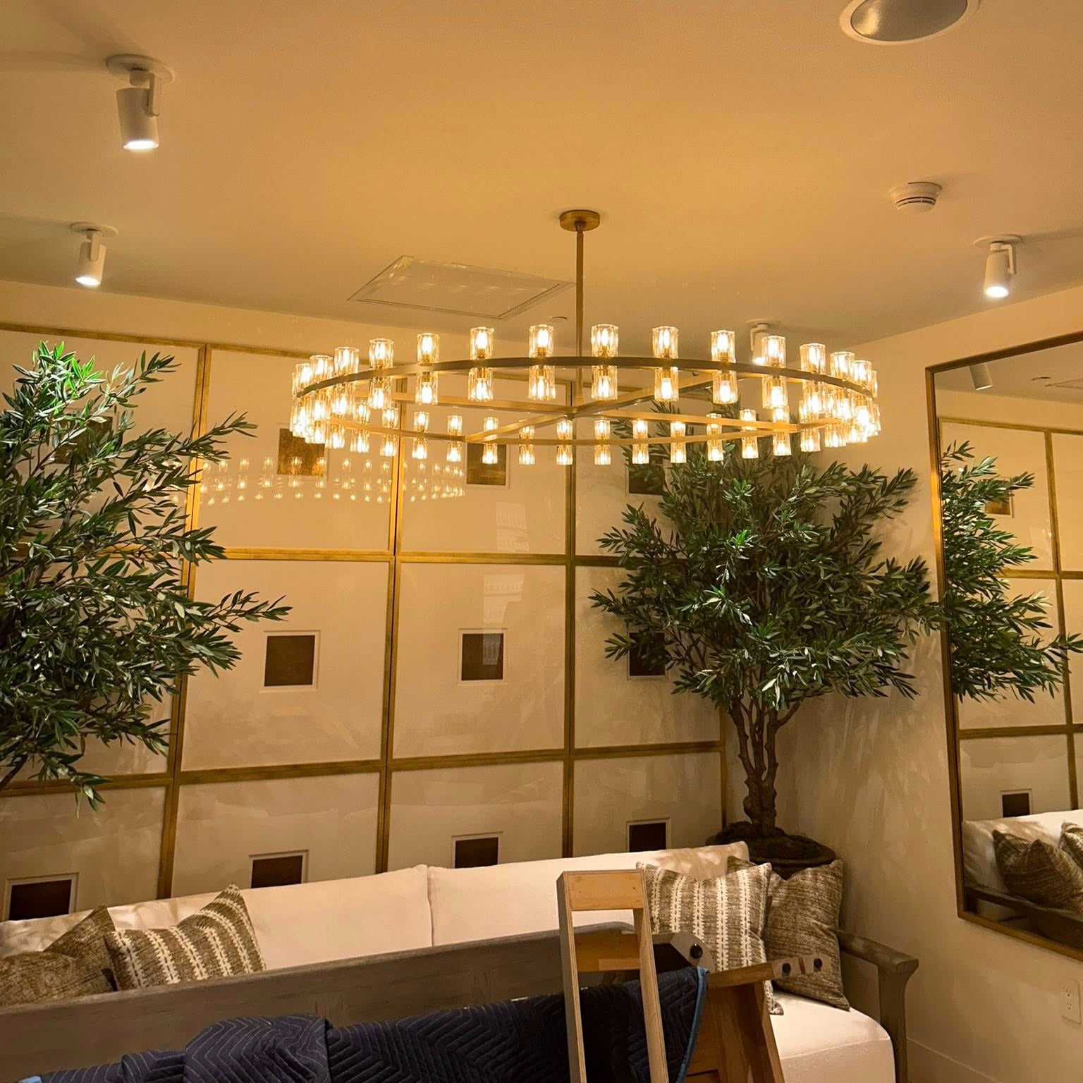 60 Inch Wheel Crystal Pillar Candle Chandelier – Arcachon