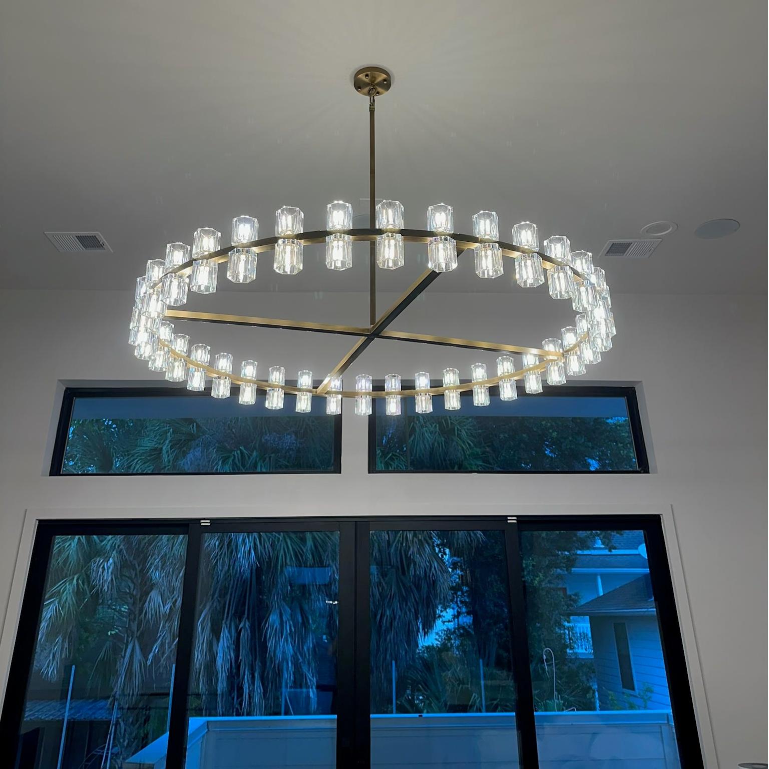 60 Inch Hexagonal Crystal Round Chandelier – Arcachon