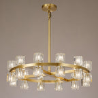 24 Inch Wheel Crystal Pillar Candle Chandelier – Arcachon