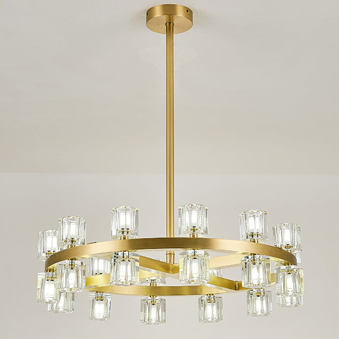 24 Inch Hexagonal Crystal Round Chandelier – Arcachon