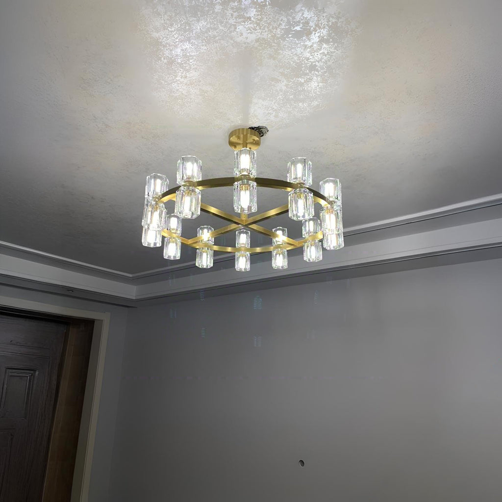 24 Inch Hexagonal Crystal Round Chandelier – Arcachon