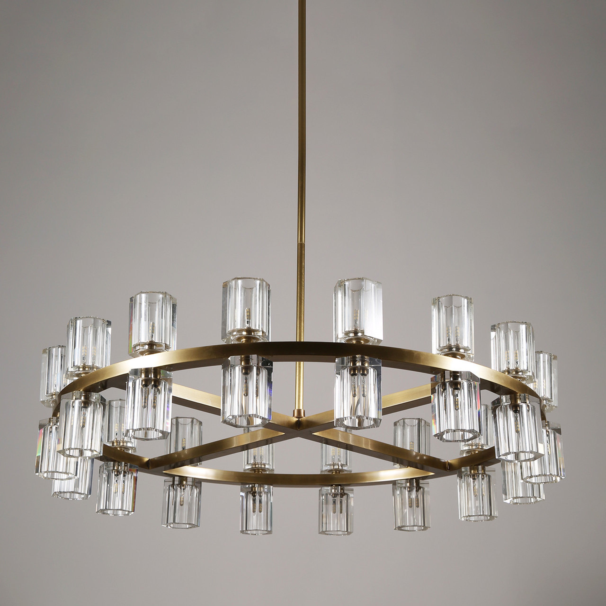 36 Inch Modern Crystal Wheel Chandelier – Arcachon