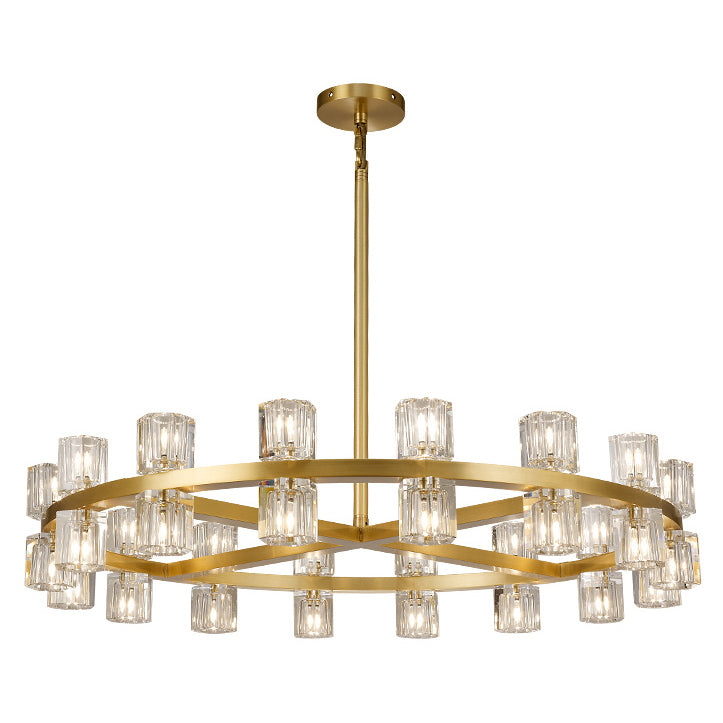 31 Inch Hexagonal Crystal Round Chandelier – Arcachon