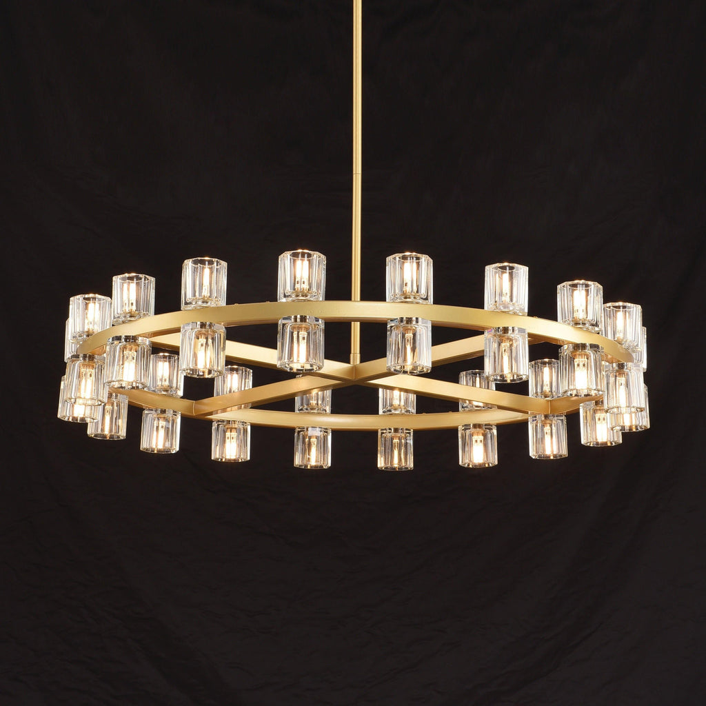 36 Inch Hexagonal Crystal Round Chandelier – Arcachon