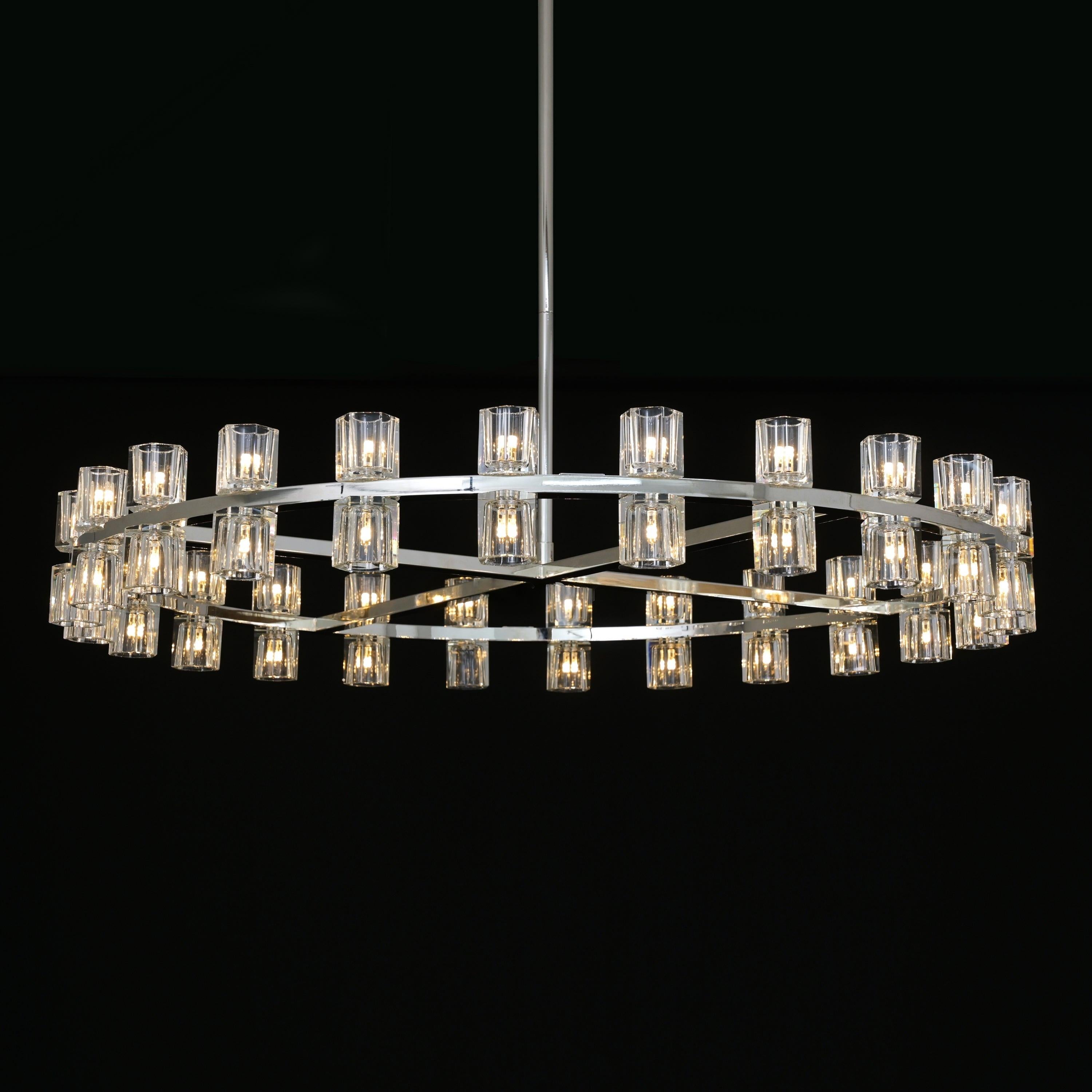 48 Inch Hexagonal Crystal Round Chandelier – Arcachon