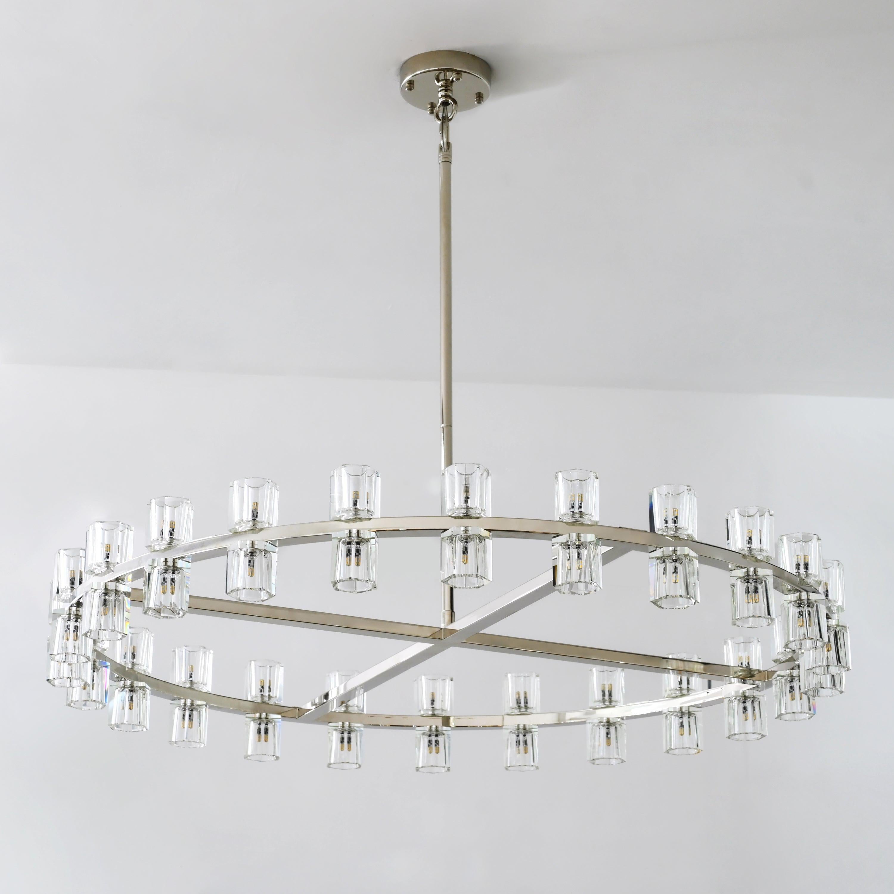 48 Inch Hexagonal Crystal Round Chandelier – Arcachon