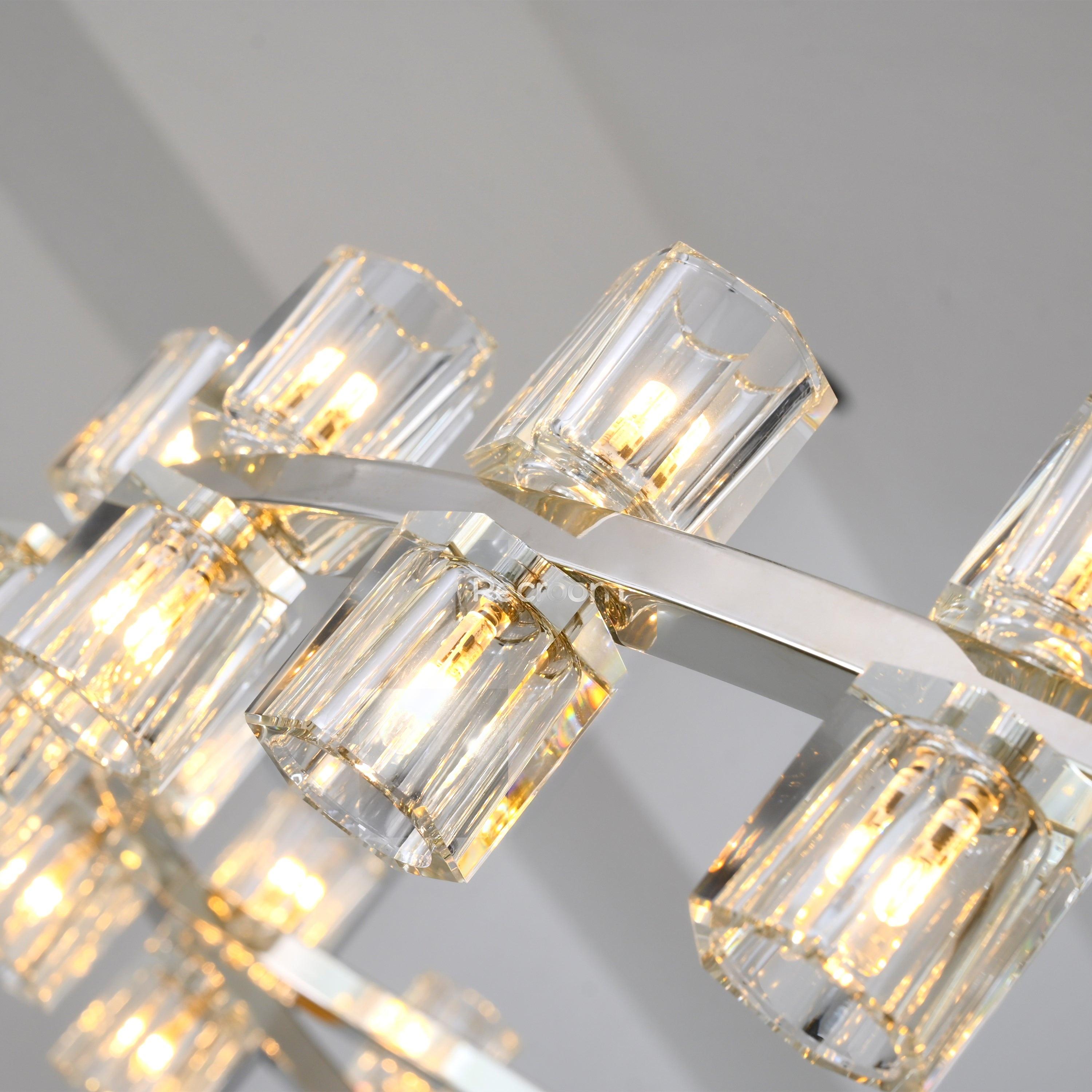 48 Inch Hexagonal Crystal Round Chandelier – Arcachon