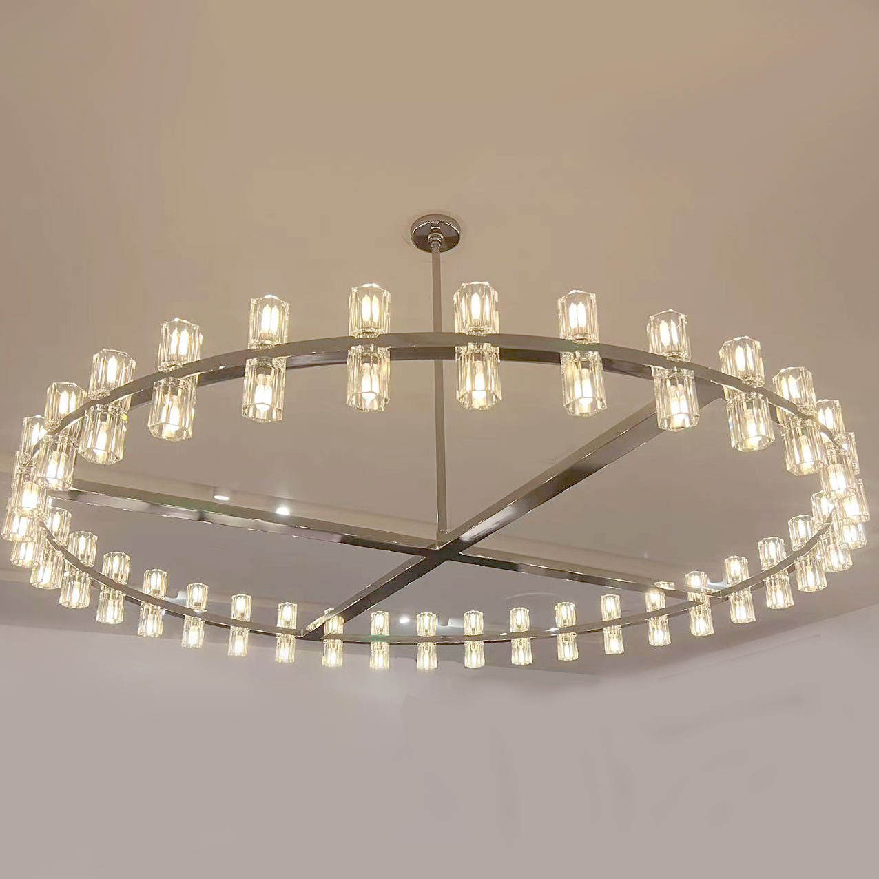 60 Inch Hexagonal Crystal Round Chandelier – Arcachon