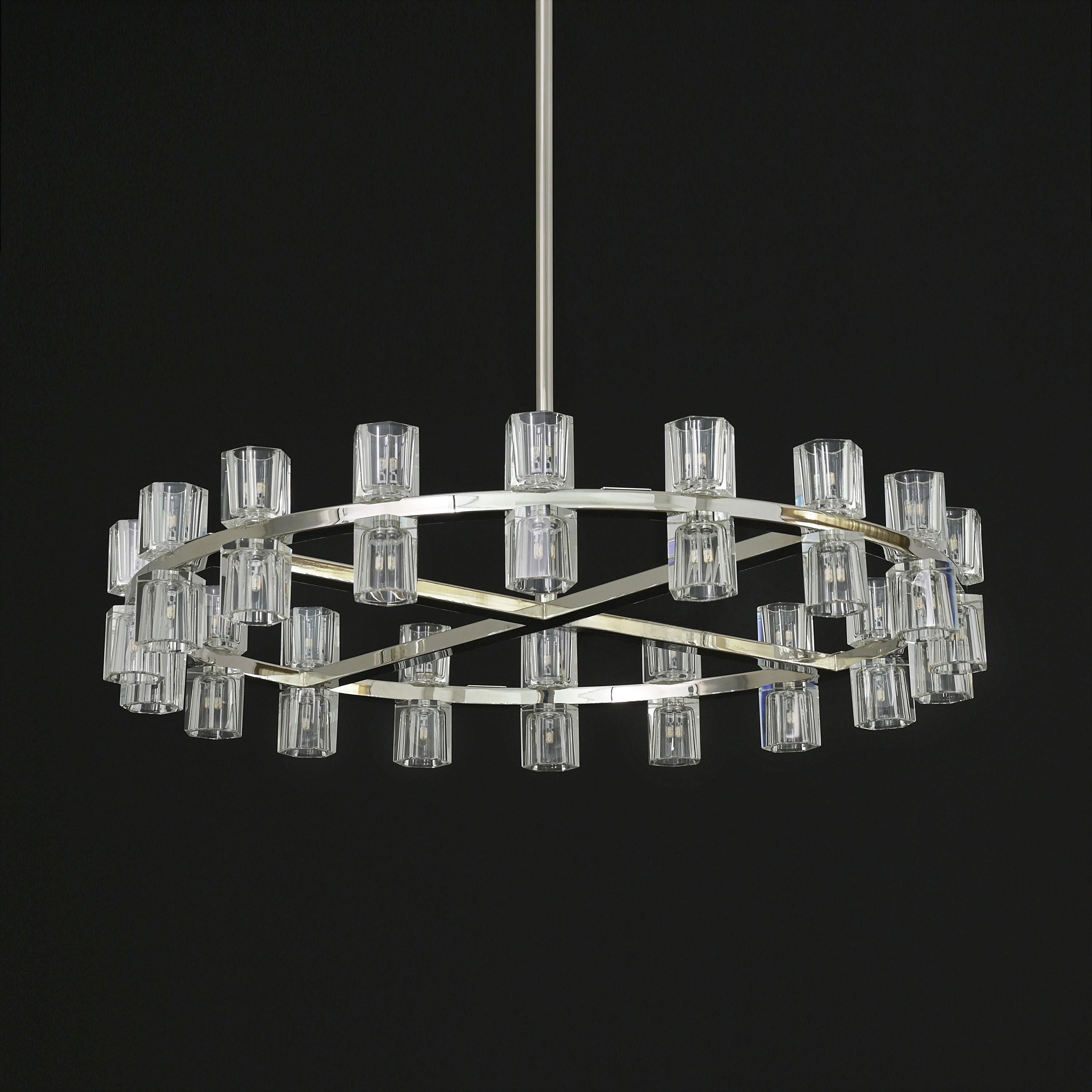 36 Inch Hexagonal Crystal Round Chandelier – Arcachon