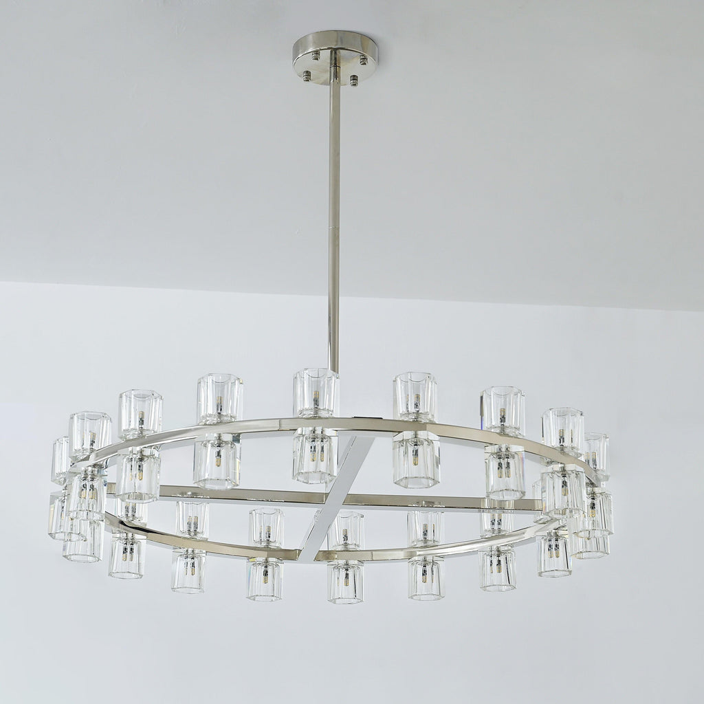 36 Inch Hexagonal Crystal Round Chandelier – Arcachon