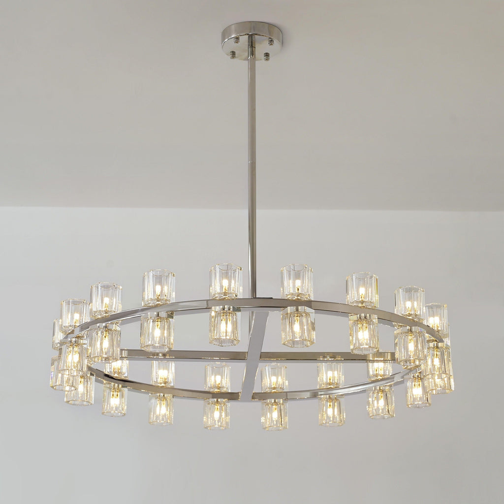 36 Inch Hexagonal Crystal Round Chandelier – Arcachon