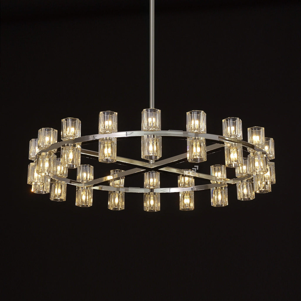 36 Inch Hexagonal Crystal Round Chandelier – Arcachon