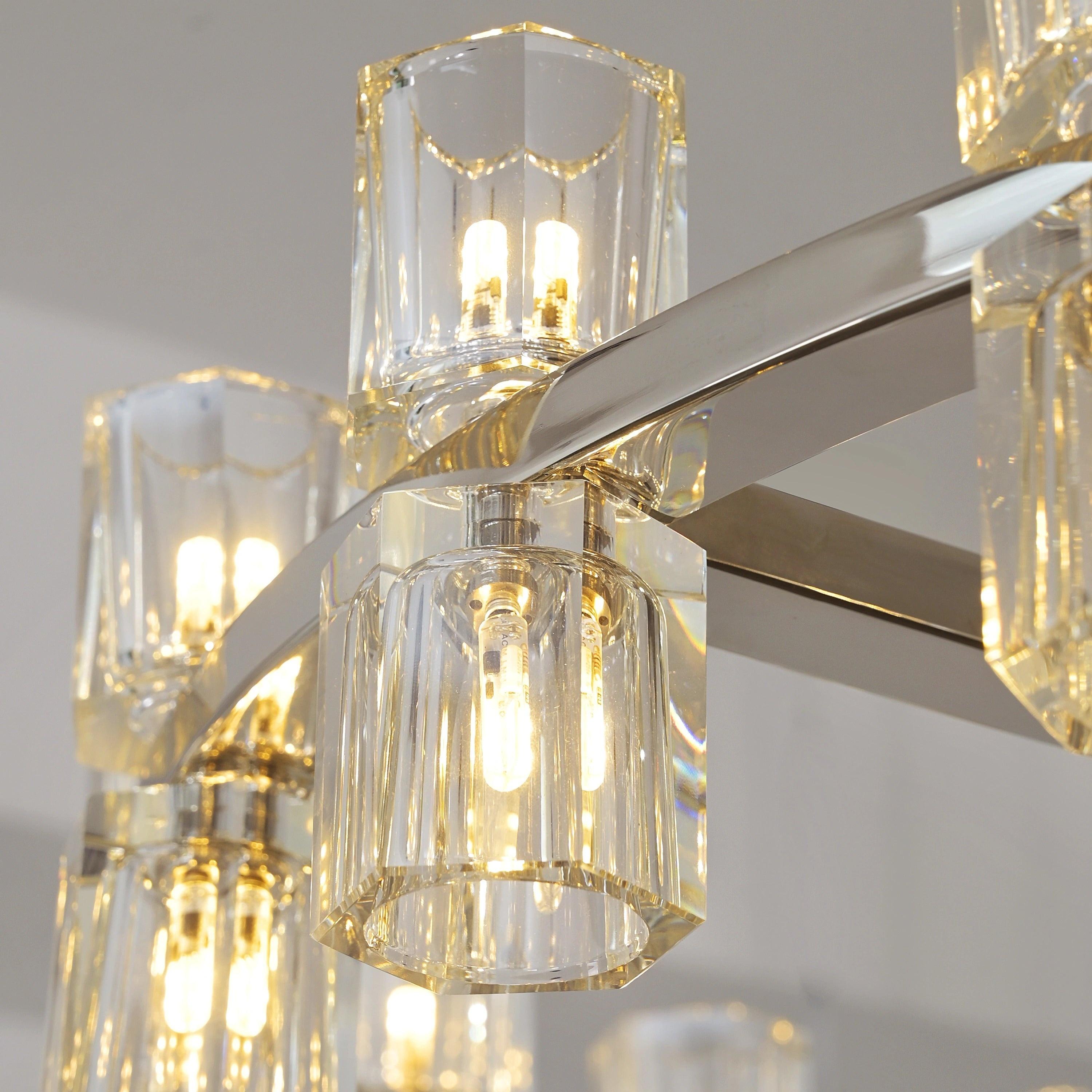 36 Inch Hexagonal Crystal Round Chandelier – Arcachon