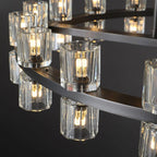 60 Inch Hexagonal Crystal Tiered Chandelier – Arcachon