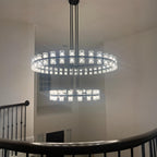 60 Inch Hexagonal Crystal Tiered Chandelier – Arcachon