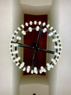 60 Inch Hexagonal Crystal Tiered Chandelier – Arcachon