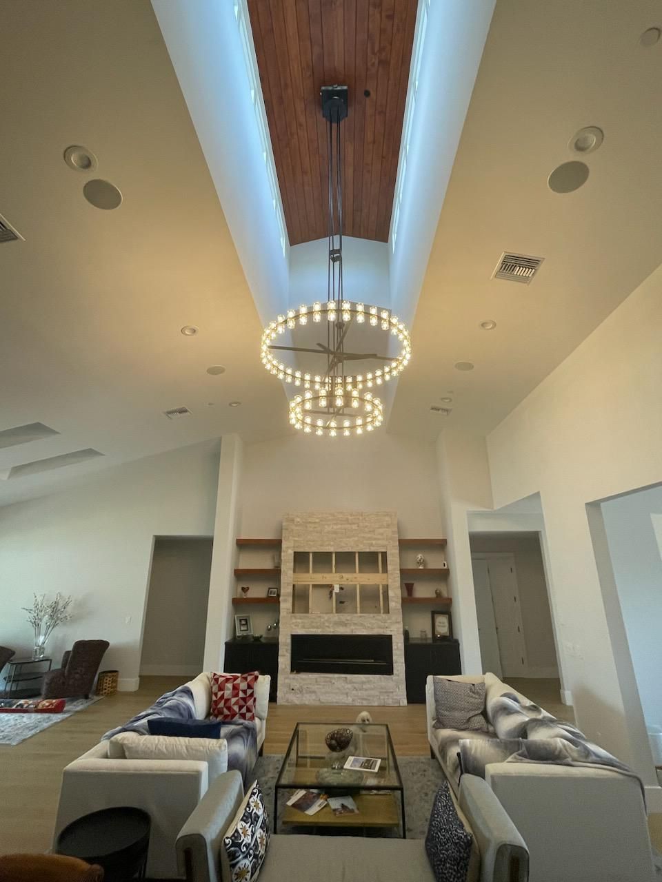 60 Inch Hexagonal Crystal Tiered Chandelier – Arcachon