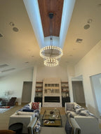60 Inch Hexagonal Crystal Tiered Chandelier – Arcachon