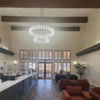 60 Inch Hexagonal Crystal Tiered Chandelier – Arcachon