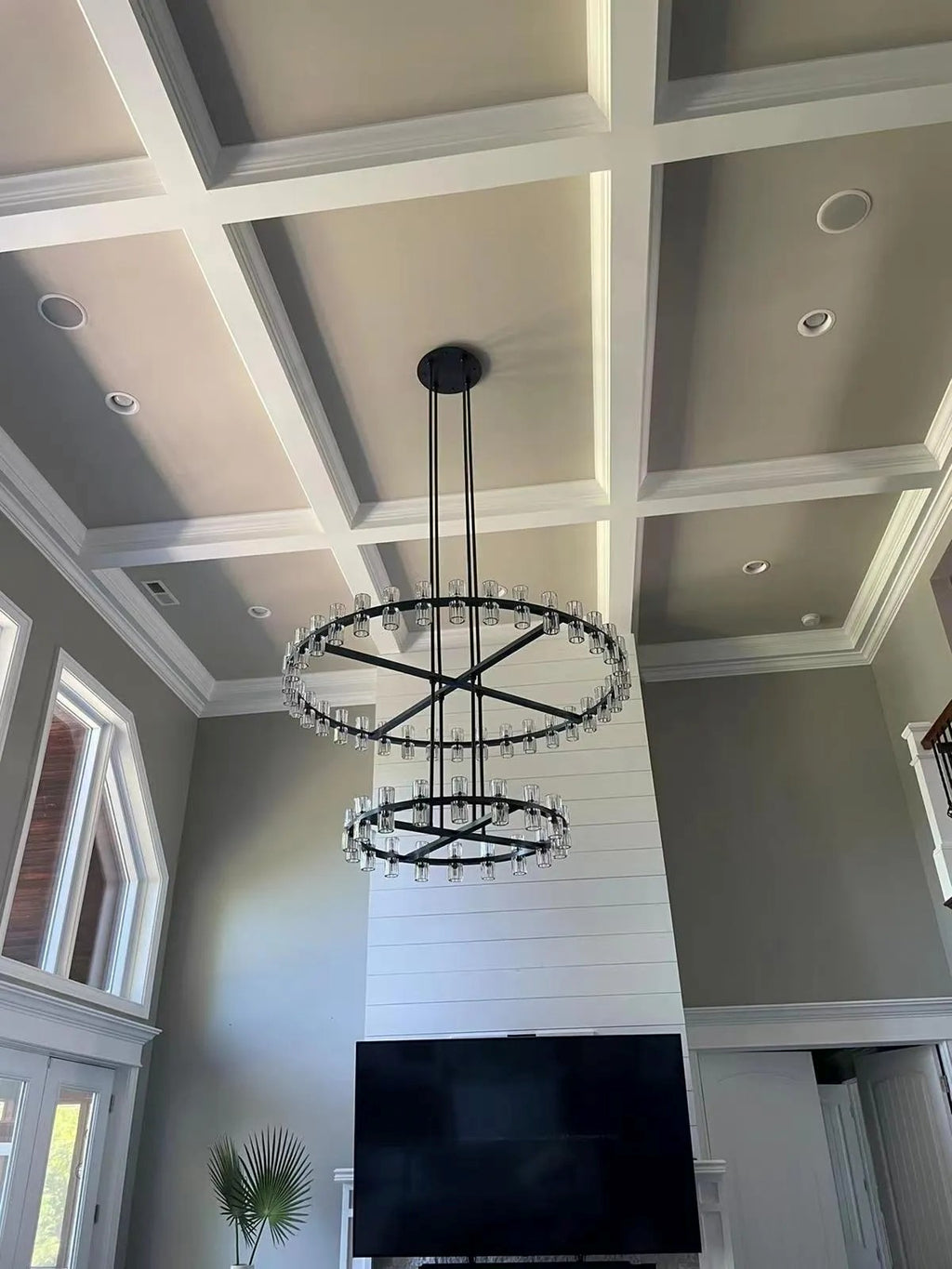 60 Inch Hexagonal Crystal Tiered Chandelier – Arcachon