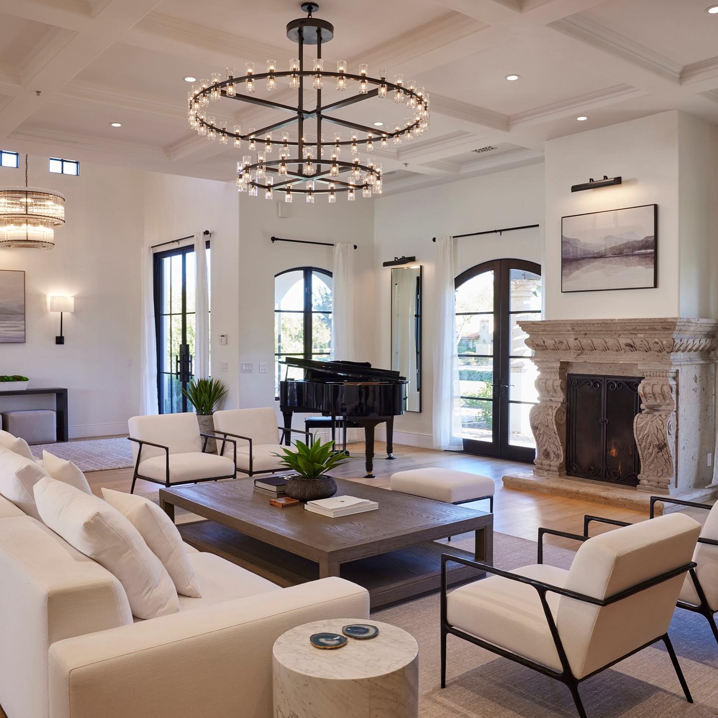 60 Inch Two-Tier Wheel Crystal Pillar Candle Chandelier – Arcachon