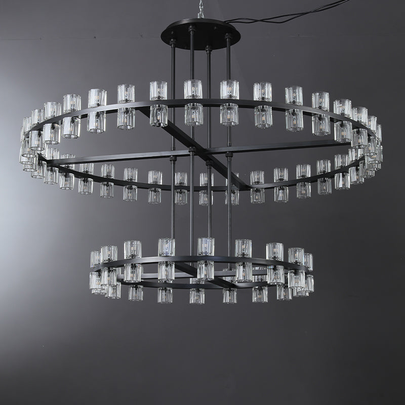 60 Inch Hexagonal Crystal Tiered Chandelier – Arcachon