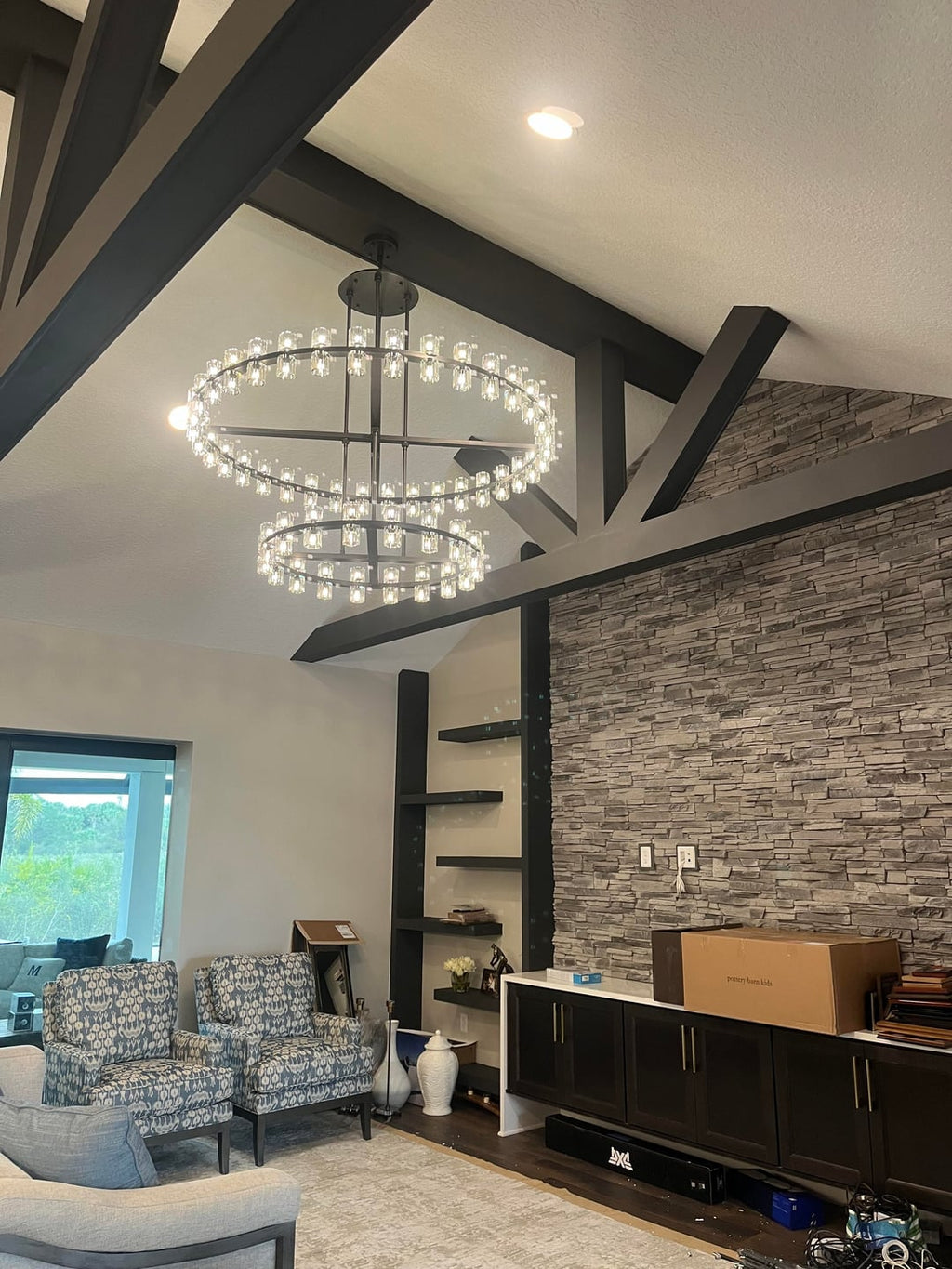 60 Inch Hexagonal Crystal Tiered Chandelier – Arcachon