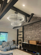 60 Inch Hexagonal Crystal Tiered Chandelier – Arcachon